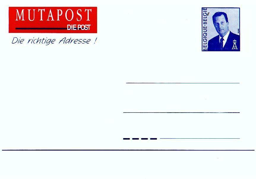 B01-140 42000 CA BK - Carte Postale - Entiers Postaux - Mutapost - Allemand - Changement D'adresse De 1996 - Adressenänderungen