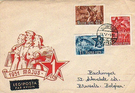 BULGARIA SPD 1º Mayo 1951 Pour Belgique - Brieven En Documenten