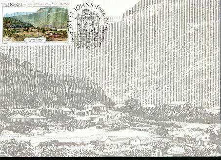 TRANSKEI  CARTE MAXIMUM NUM.YVERT 183 HISTOIRE DE PORT ST JOHNS - Transkei