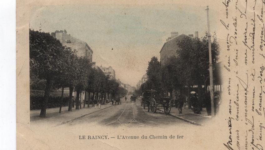 93 - Le Raincy - ATTELAGES-  Belle Animation Dans L'AVENUE DU CHEMIN DE FER - PRECURSEUR 1906 - Le Raincy