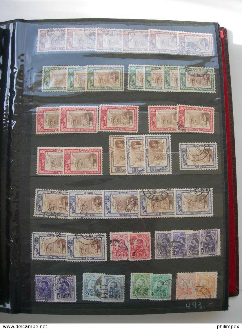 ROMANIA, HUGE STOCK BOOK OLD CATALOG VALUE 30000 FF = Euro 4573