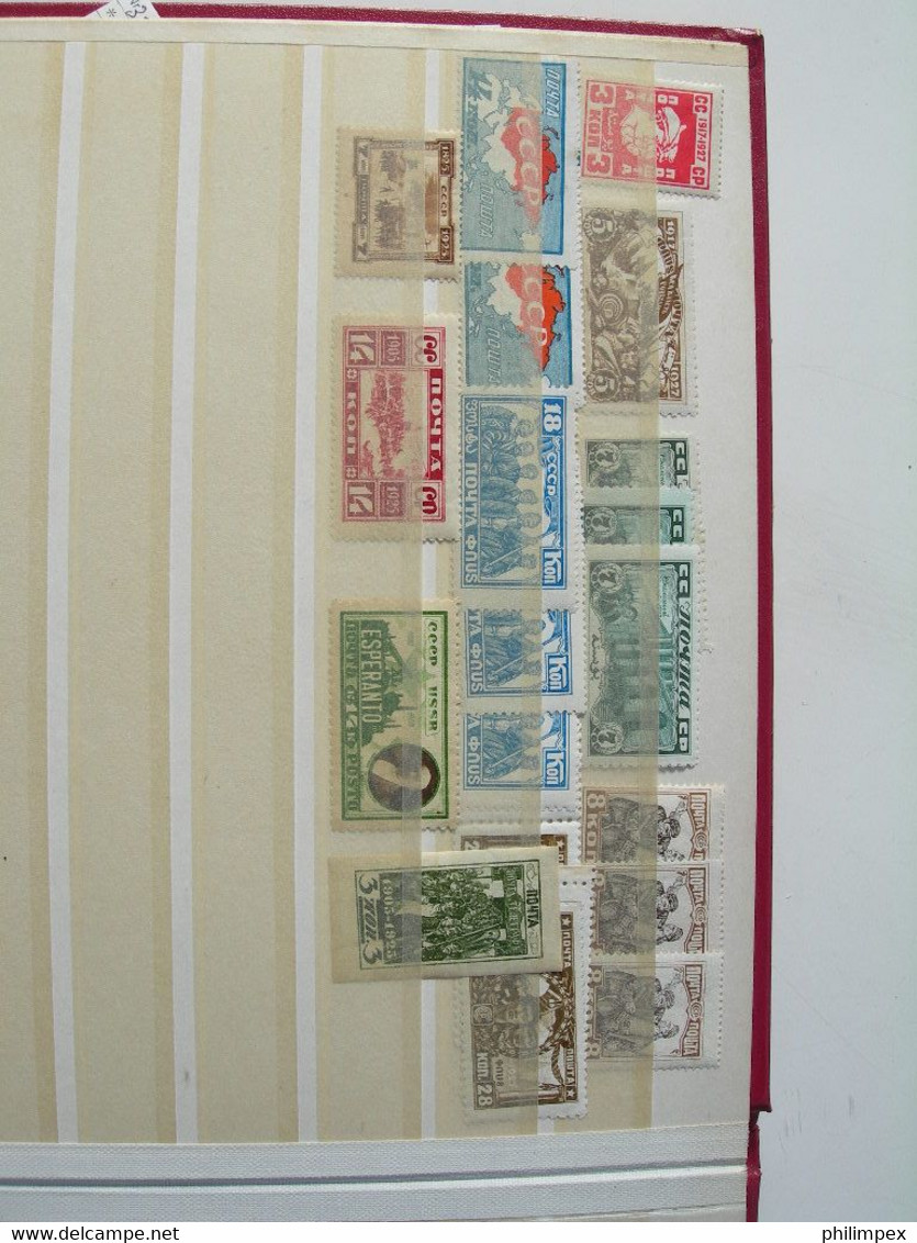 RUSSIA -  STOCK BOOK WITH SOME BETTER OLDER UNUSED / USED + MOSTLY USED FROM 1966 ON!