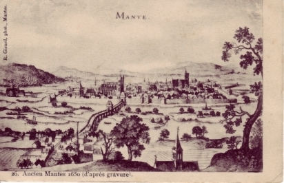 Ancien Mantes 1650  (d´apres Gravure). - Mantes La Ville