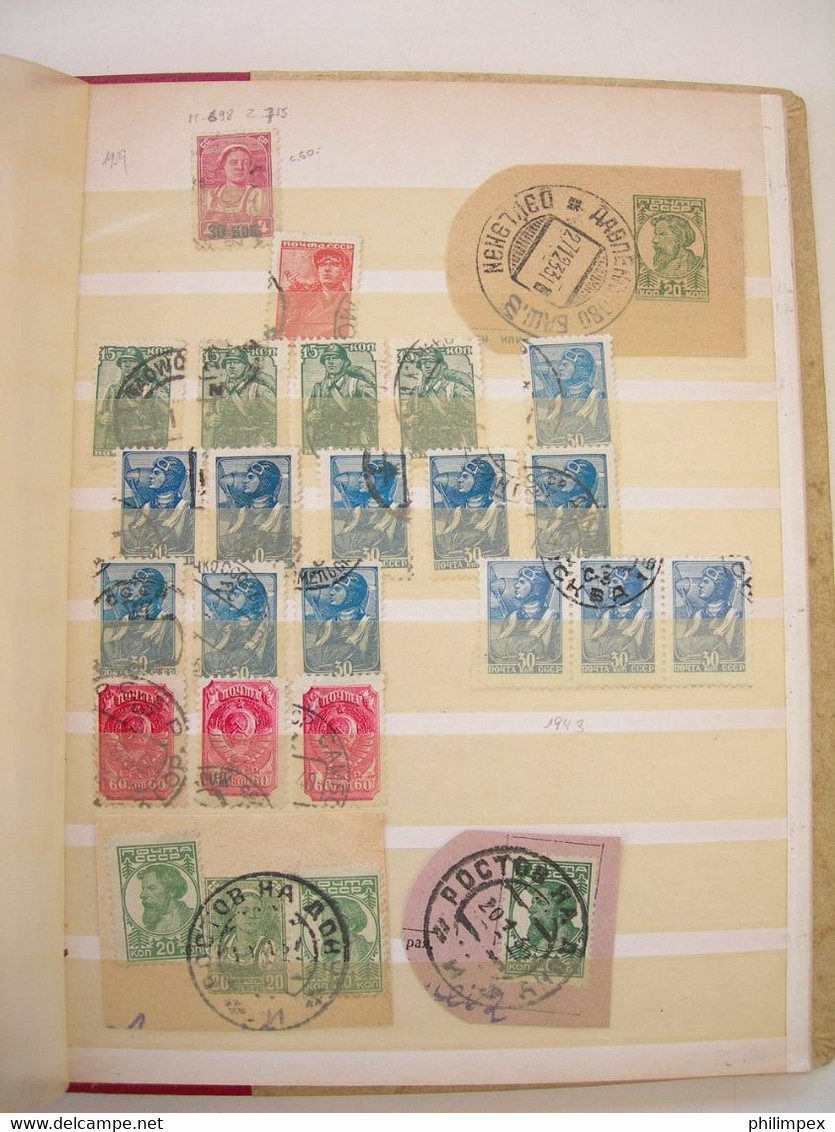 RUSSIA, MOSTLY DEFINITIVES USED IN STOCK BOOK CV!