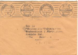 Karlsruhe Baden 1949 - Sonstige & Ohne Zuordnung