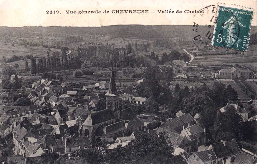 Cpa Vue Générale De Chevreuse, Vallée De Choisel (78, Yvelines) 1910, édit Malcuit - Chevreuse