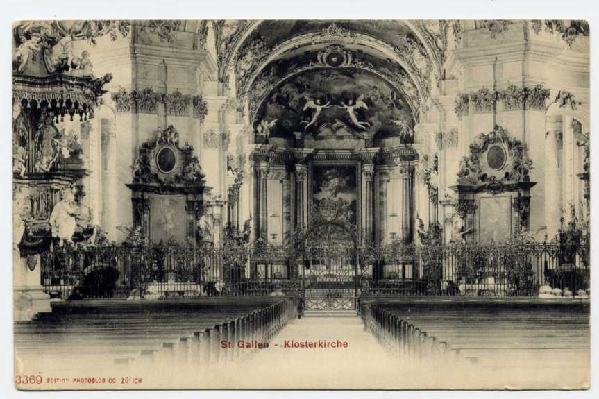 34 - SUISSE - St GALLEN - KLOSTERKIRCHE (1908) - Saint-Gall