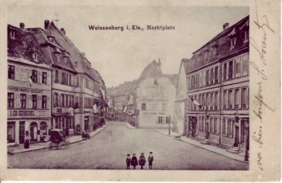 Weissembourg  I.Els, Marktplatz - Elsass