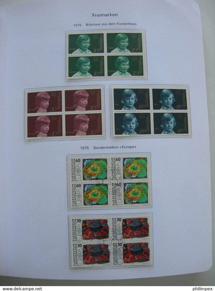 LIECHTENSTEIN - SUPERB COLLECTION 1970-96 - VERY FINE USED BLOCKS OF 4!