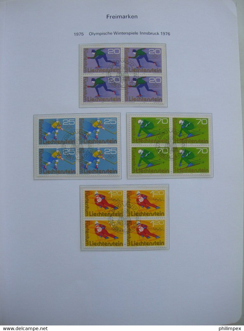 LIECHTENSTEIN - SUPERB COLLECTION 1970-96 - VERY FINE USED BLOCKS OF 4!