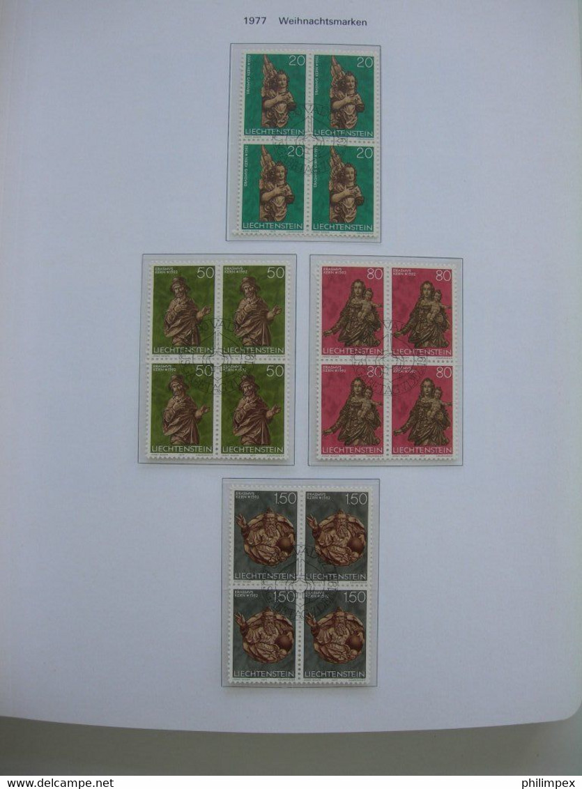 LIECHTENSTEIN - SUPERB COLLECTION 1970-96 - VERY FINE USED BLOCKS OF 4!