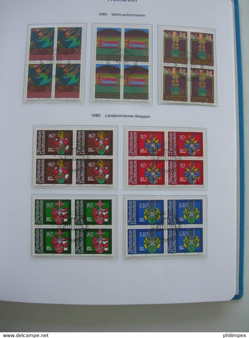 LIECHTENSTEIN - SUPERB COLLECTION 1970-96 - VERY FINE USED BLOCKS OF 4!