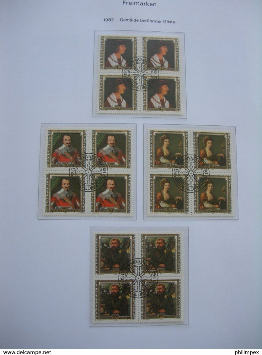 LIECHTENSTEIN - SUPERB COLLECTION 1970-96 - VERY FINE USED BLOCKS OF 4!