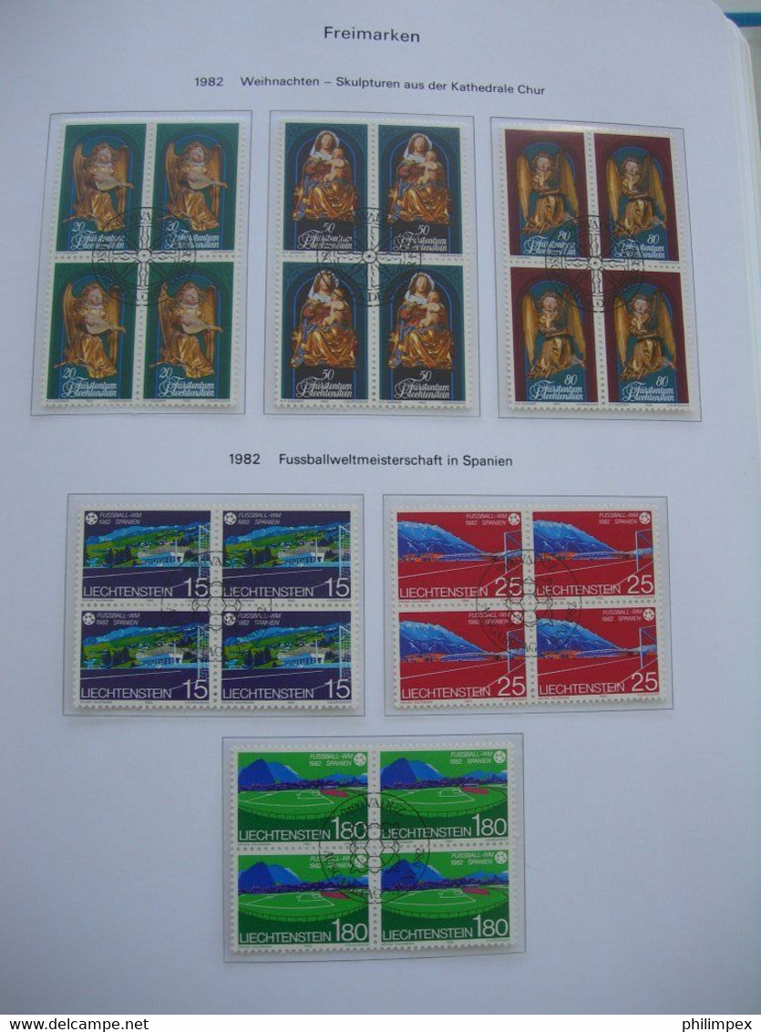 LIECHTENSTEIN - SUPERB COLLECTION 1970-96 - VERY FINE USED BLOCKS OF 4!