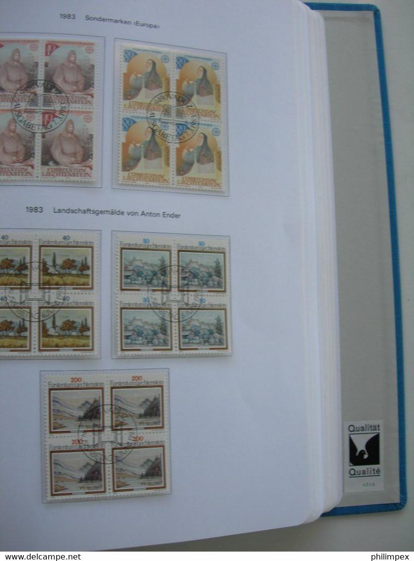 LIECHTENSTEIN - SUPERB COLLECTION 1970-96 - VERY FINE USED BLOCKS OF 4!