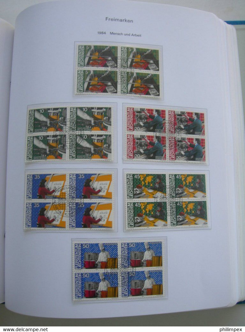 LIECHTENSTEIN - SUPERB COLLECTION 1970-96 - VERY FINE USED BLOCKS OF 4!