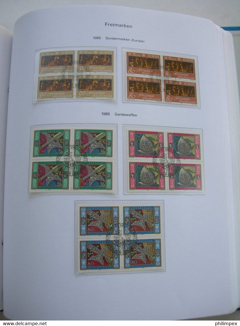 LIECHTENSTEIN - SUPERB COLLECTION 1970-96 - VERY FINE USED BLOCKS OF 4!