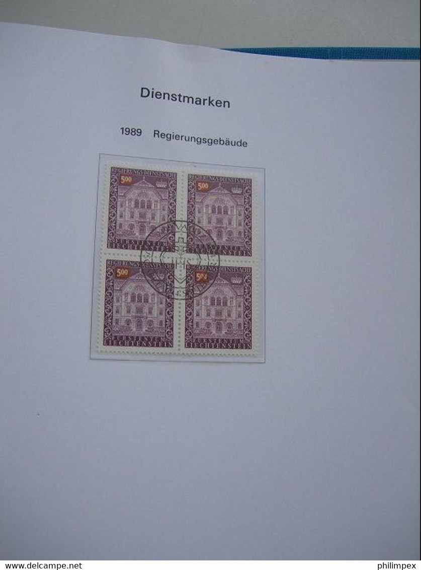 LIECHTENSTEIN - SUPERB COLLECTION 1970-96 - VERY FINE USED BLOCKS OF 4!