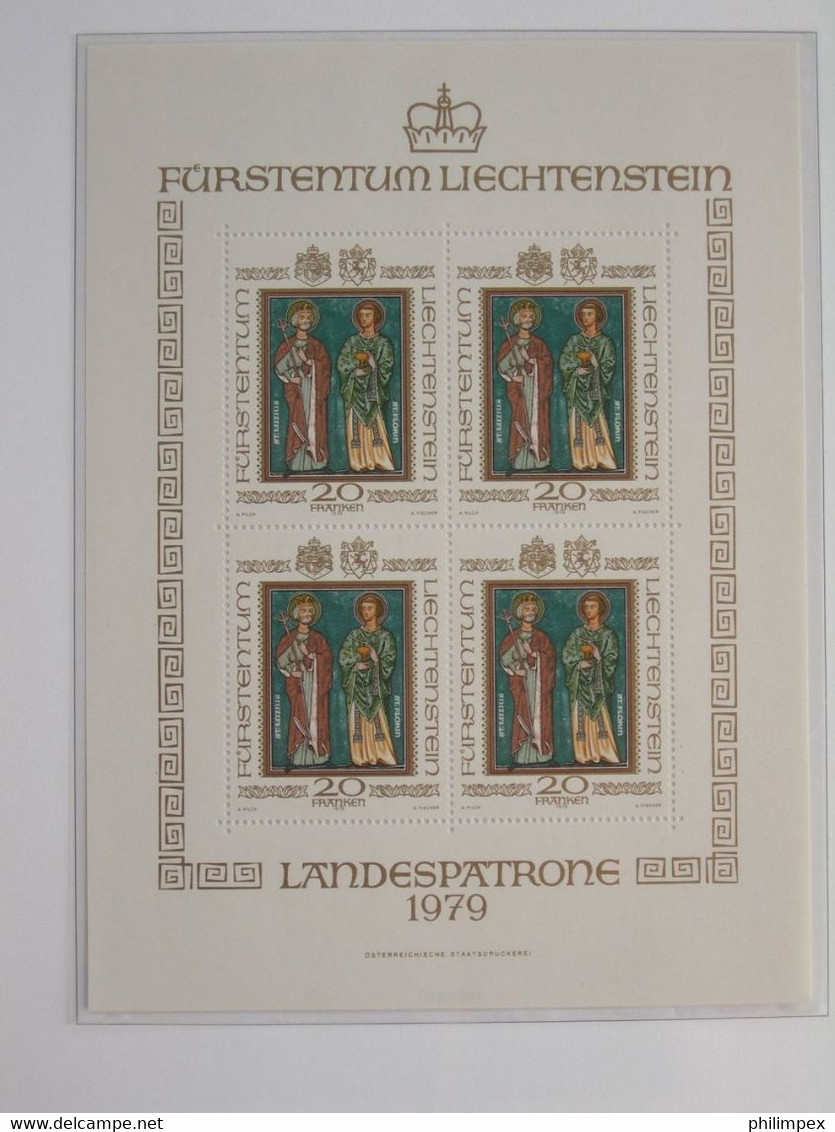 LIECHTENSTEIN, SUPERB COLLECTION 1970-96 - MINT NEVER HINGED BLOCKS OF 4!