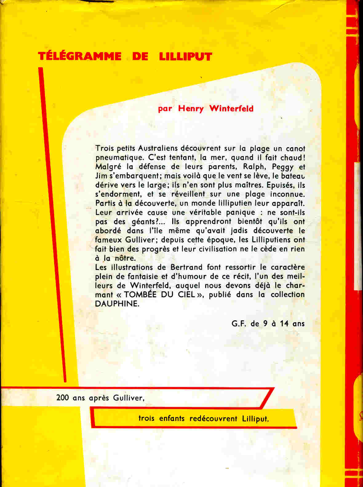 Henry Winterfeld  - Télégramme De Lilliput -  Bibliothèque Rouge Et Or Souveraine 641 - (  1963 ) . - Bibliothèque Rouge Et Or