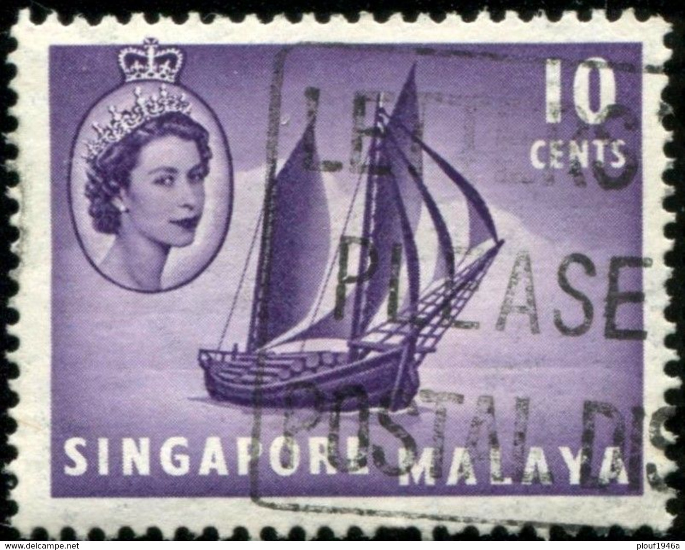 Pays : 441 (Singapour : Colonie Britannique)  Yvert Et Tellier N° : 34 (o) ; SG SG 44 - Singapour (...-1959)