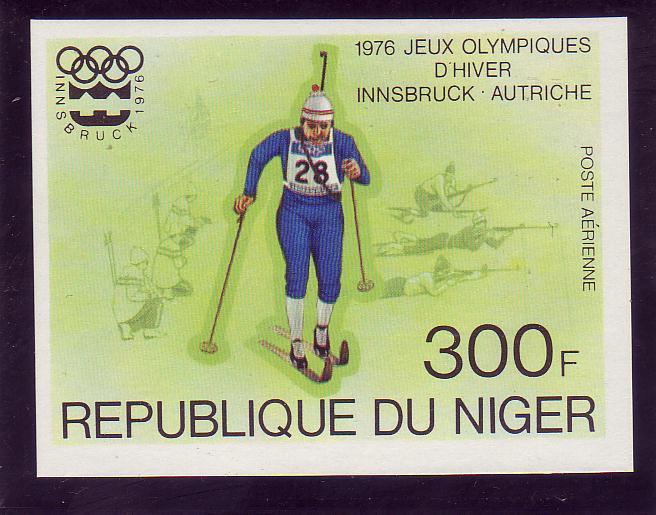 NIGER  PA 264  **   NON DENTELE    JO 1980  Ski Tir Biathlon - Tiro (armas)