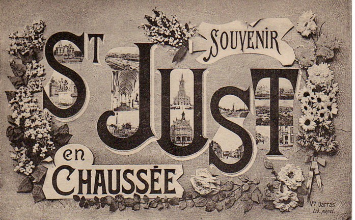 Souvenir De SAINT JUST EN CHAUSSEE    Jolie Cpa - Saint Just En Chaussee