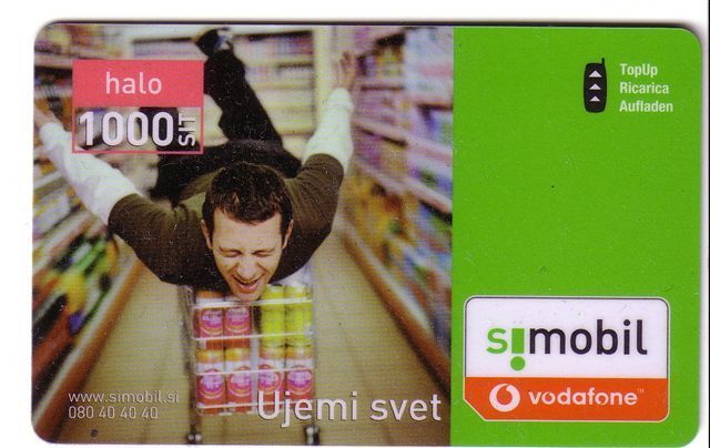Slovenia - Recharge - GSM - Prepaid ( Prepaye ) Card - Simobil - VODAFONE - Slovénie