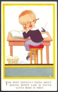 Cute Boy At Work - Artist Signed Vera Paterson - Paterson