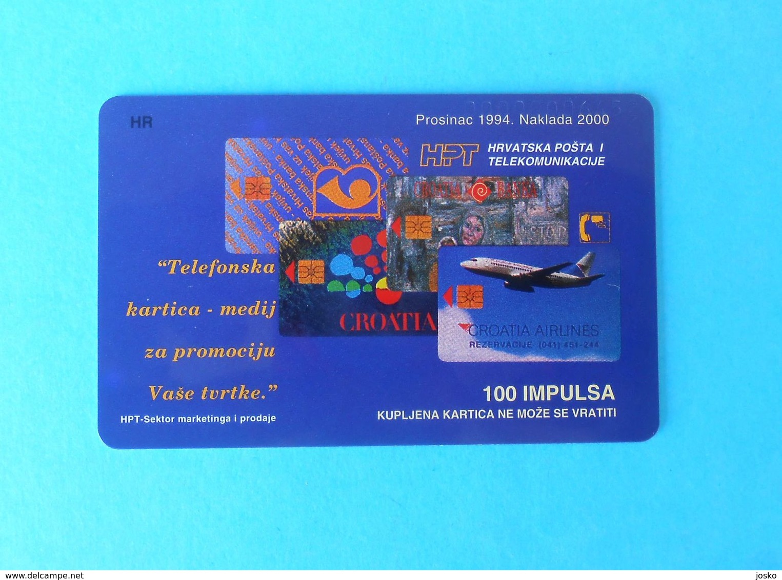 KALENDAR 1995 - Croatia Mint & Rare Card, Only 2000. Ex. ** 1st EDITION ** Calendar Calender Calendrier Plane Avion - Croatie
