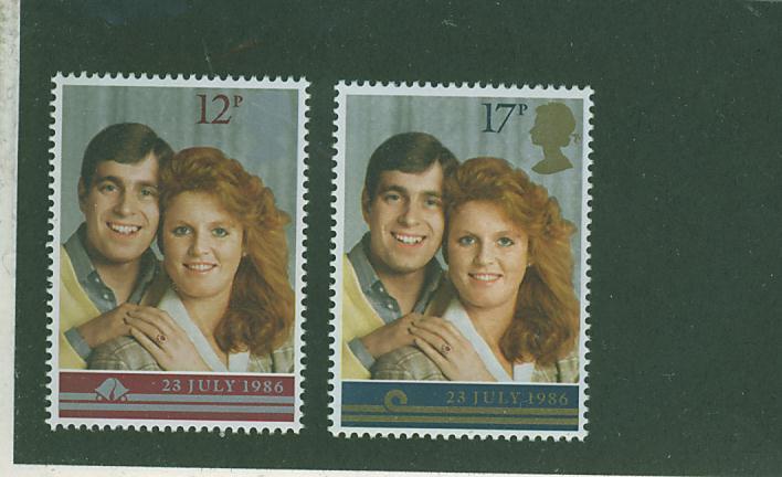 GB0059 Mariage Du Prince Andrew Et Sarah Ferguson 1236 à 1237 Grande Bretagne 1986 Neuf ** - Sin Clasificación