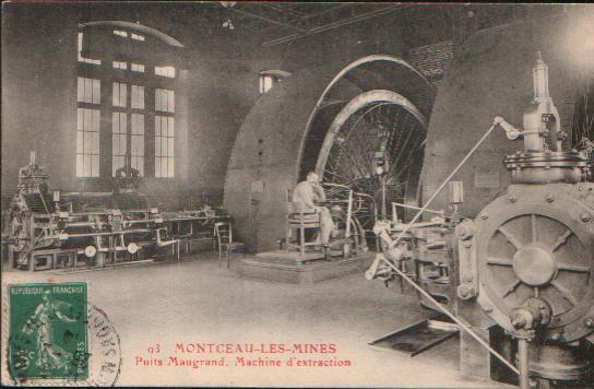 CPA De MONTCEAU LES MINES - Puits Maugrand. Machine D'extraction. - Montceau Les Mines