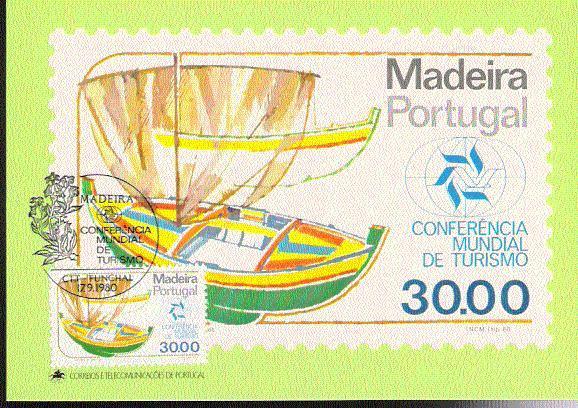 MADERE CARTE MAXIMUM NUM.YVERT 74 TOURISME CONGRES MONDIAL - Cartes-maximum (CM)