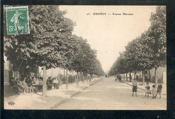 Drancy - Avenue Marceau ( Animée Terrasse De Café, Enfants) - Drancy