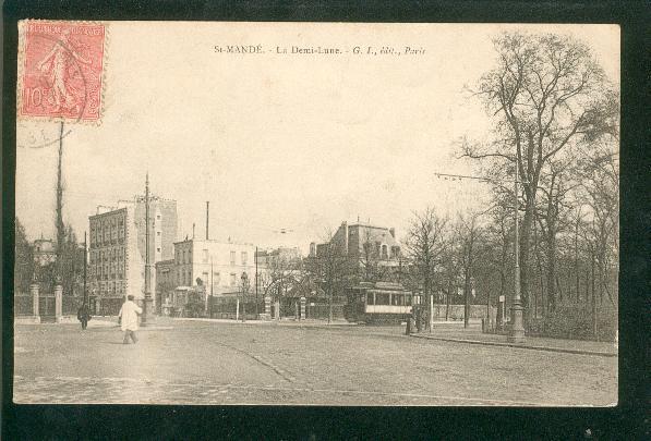 Saint Mandé - La Demi-Lune (G.L. édit, Animée, Tramway) - Saint Mande