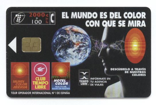 Espana - El Mundo Es Del Color Con Que Se Mira - 2000 + 100 Pesetas. - Werbekarten