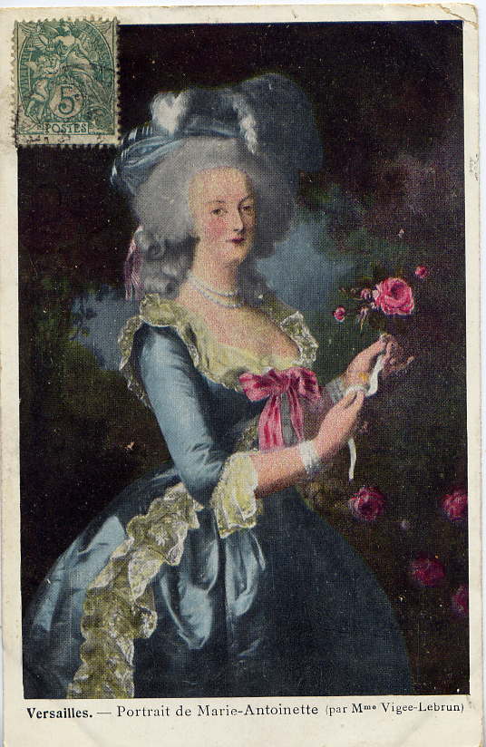 VERSAILLES--Début 1900--Portrait De Marie-Antoinette Par Mme Vigée-Lebrun,cpa Pas De Nom D´éd ,ni De Collec - Histoire