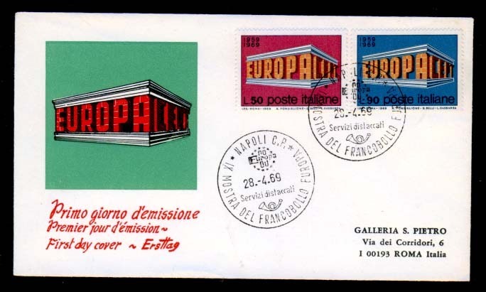 ITALIE - Yvert - FDC Europa Timbres1034-1035 - 1969
