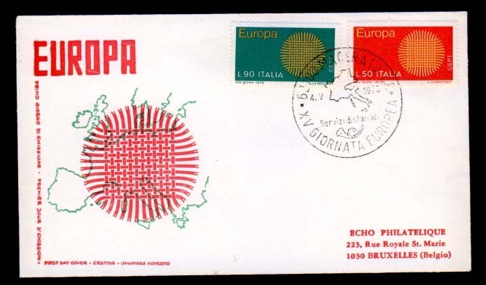ITALIE - Yvert - FDC Europa Timbres 1047-1048 - 1970