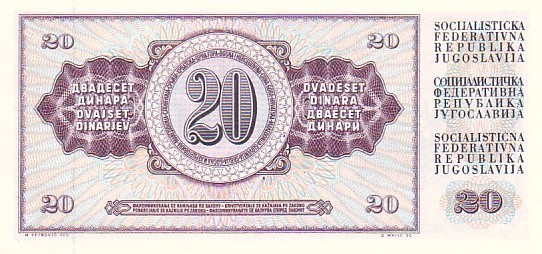 YOUGOSLAVIE   20 Dinara Daté Du 12-02-1978   Pick 88a   *****BILLET  NEUF***** - Joegoslavië