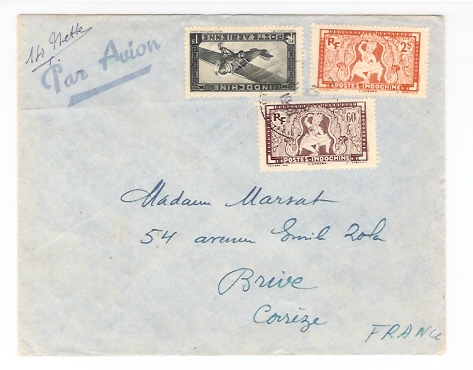 Indochine: Viet Nam: Saigon Lettre Par Avion De 1949 (05-5220) - War Of Indo-China / Vietnam