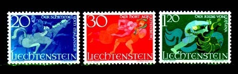 LIECHTENSTEIN -Yvert -- 422/24* - Cote 1,80 € - Verhalen, Fabels En Legenden