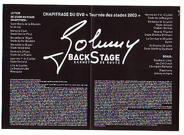 J.HALLIDAY : NOUVEAU .  DVD - LIVRE . BACK STAGE / CARNET DE ROUTE. NEUF - Autres - Musique Française