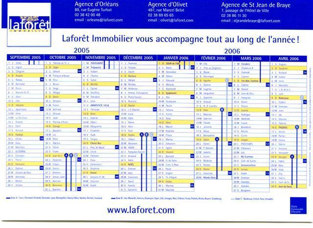 Calendrier La Foret Immobilier 2005 2006 - Grand Format : 2001-...