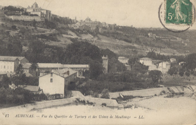 Aubenas Vue Du Quartier De Tartary Et Des Usines De Moulinage - Aubenas