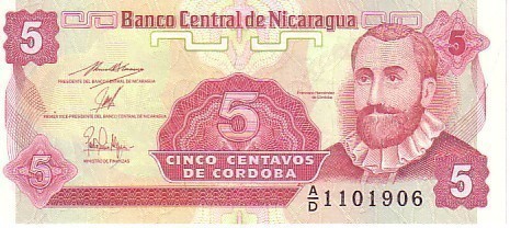 NICARAGUA  5 Centavos Non Daté (1991)  Pick 168  ****BILLET  NEUF**** - Nicaragua
