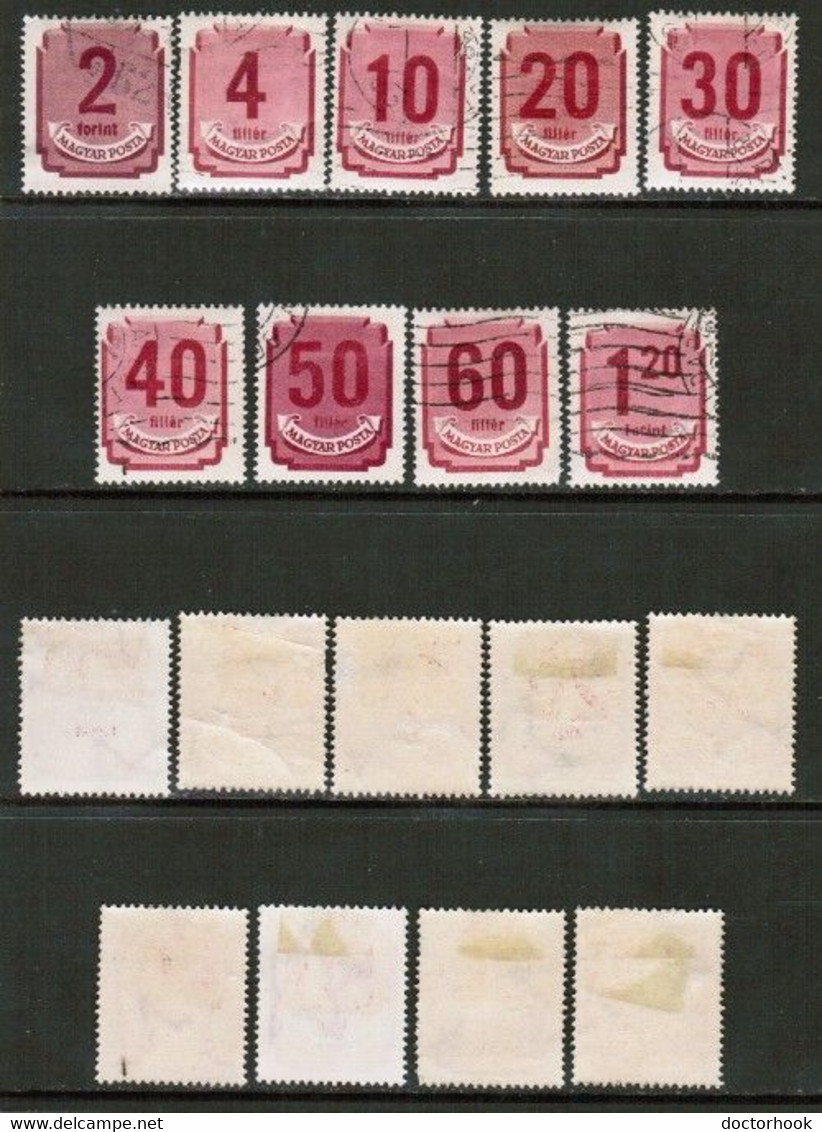 HUNGARY  Scott # J194A-I USED (CONDITION AS PER SCAN) (WW-2-3) - Segnatasse