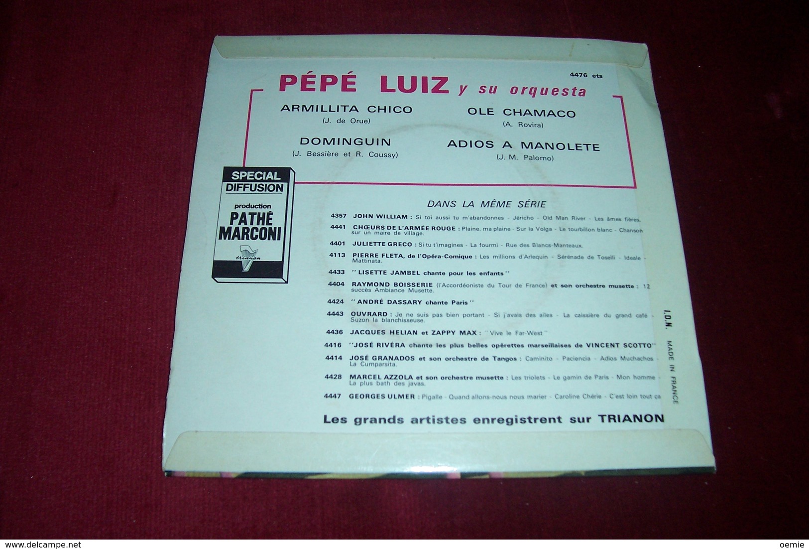 lot de 7 / 45 TOURS  disques de corrida  differents des annee 1960