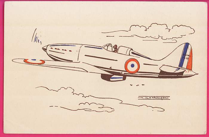269 - AVION   ARSENAL V. G. 33 Appareil Monoplace De Chasse - Carte Illustrateur N° 8 - 1939-1945: 2. Weltkrieg