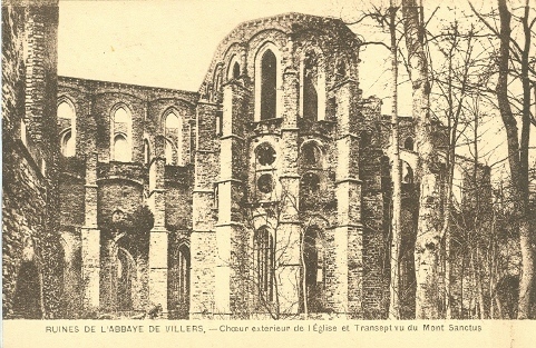 Ruines De L´Abbaye De Villers: Exterieur De L´ Eglise Et Transept Vu Du Mont Sanctus - Villers-la-Ville